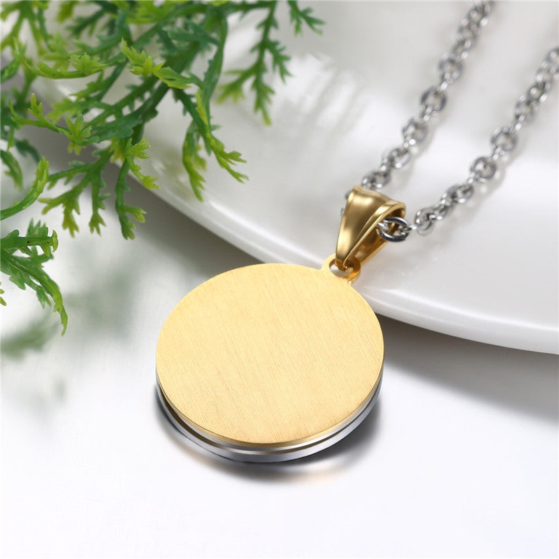 14k Gold over Stainless Steel Tree Of Life Cz Stone Bling Pendant Necklace