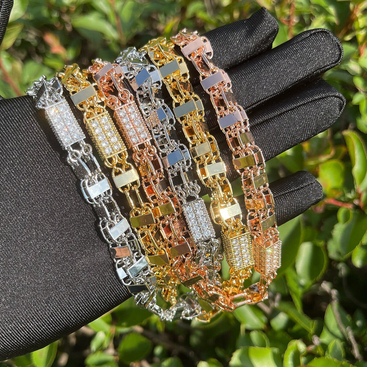 Blocked Ice | VVS Diamond CZ Prong Set Block Link Hip Hop Chain Necklace