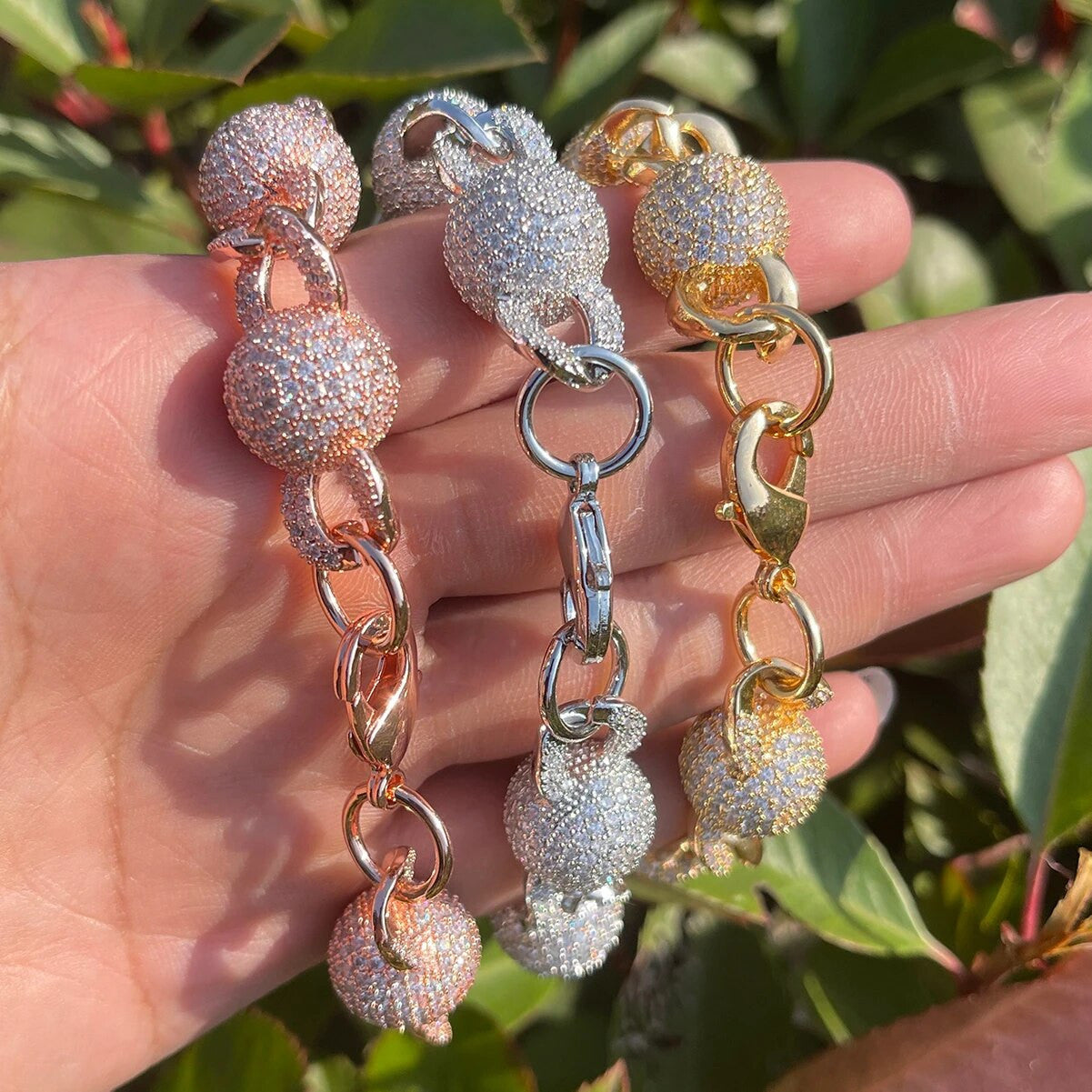 MR. BIG BALLS | VVS Diamond CZ 15mm Iced Blinged Out Hip Hop Prong Set Bracelet