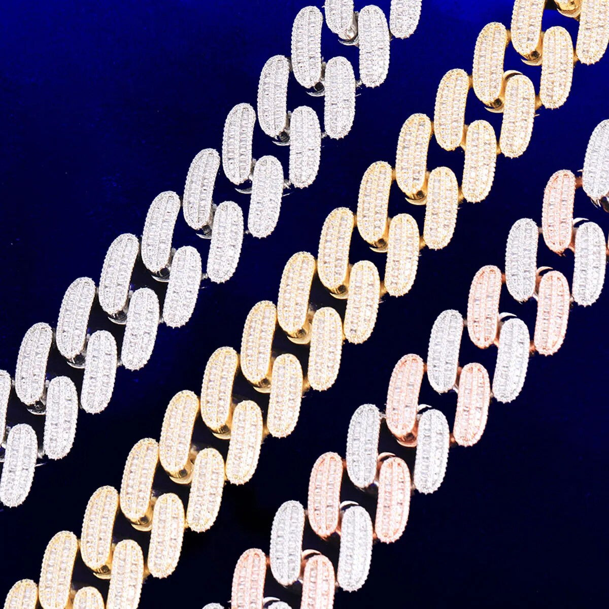 Miami Ice | Mens  25mm Iced Blinged Out Cuban Link Hip Hop Chain Necklace