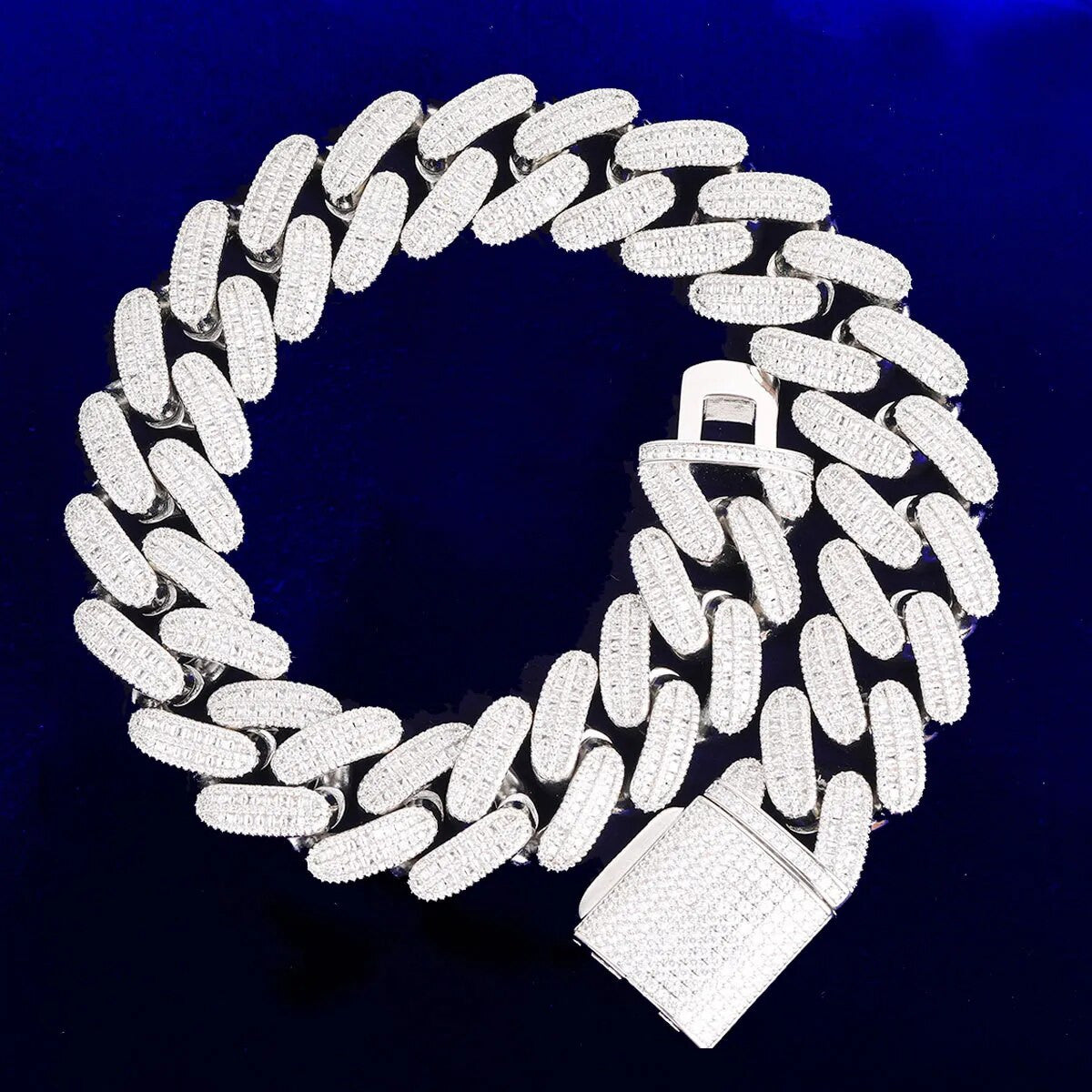 Miami Ice | Mens  25mm Iced Blinged Out Cuban Link Hip Hop Chain Necklace
