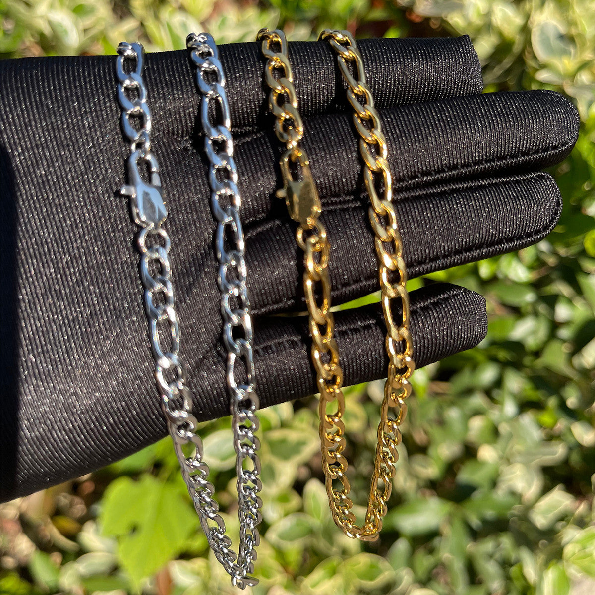 Mens 5mm Classic No Fade Stainless Steel Hip Hop Figaro Link Chain Necklace