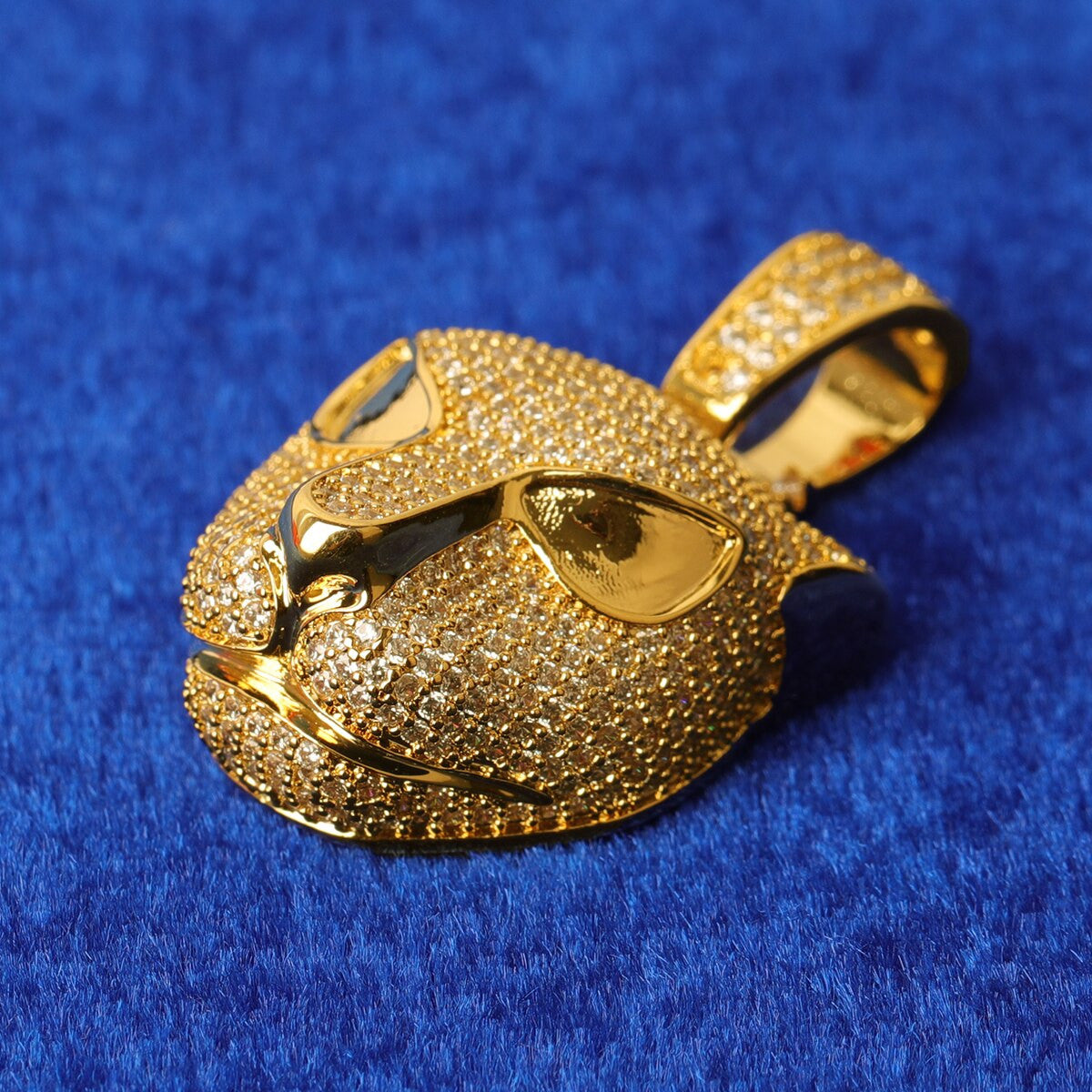 Move in Silence | Flooded Ice Leopard Head Hip Hop Pendant Chain Necklace