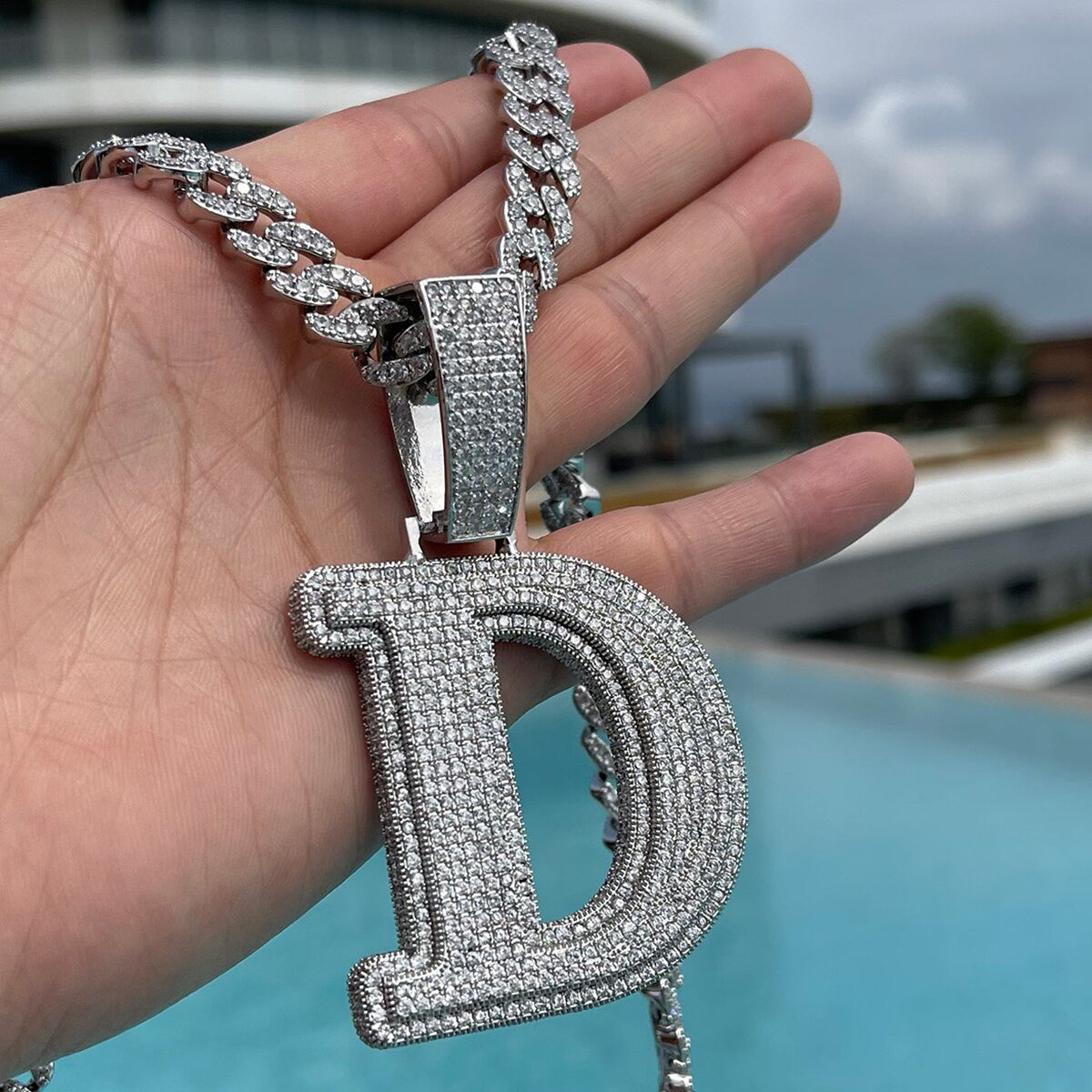 FrostFlex | Iced Blinged Out Double Layer Custom Ice Initial Hip Hop Pendant