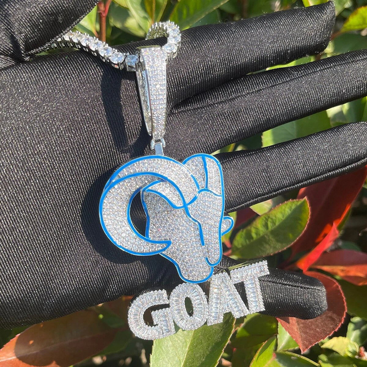 The Goat Greatest Of All Time Hip Hop Iced Blinged Out Luxury Prong Set Pendant