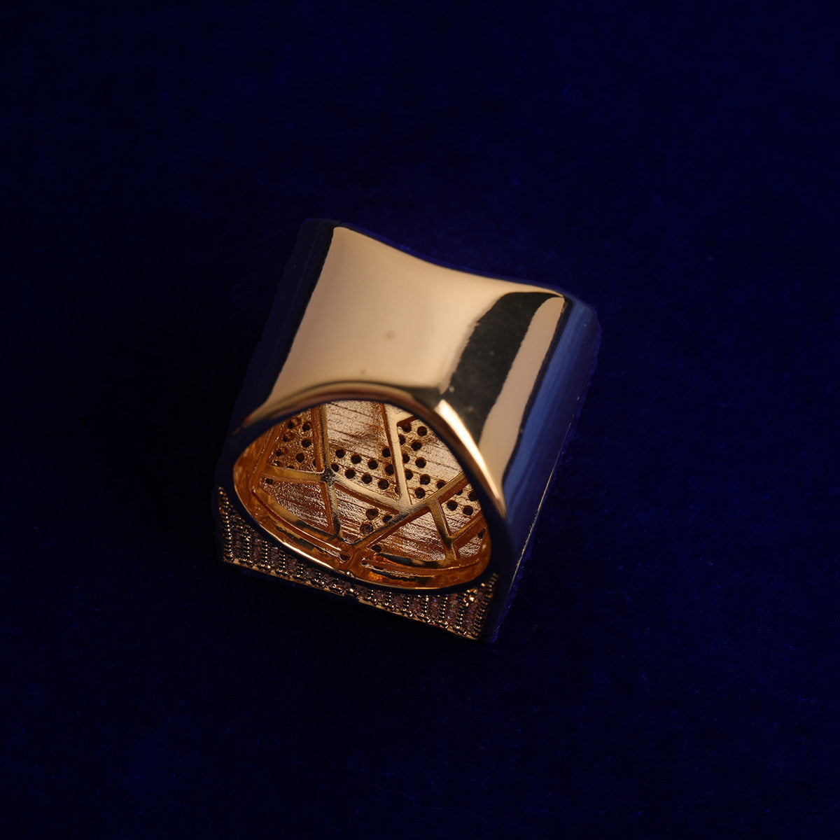 Block Boy | Mens Iced Blinged Out Prong Set Studded Hip Hop Rings