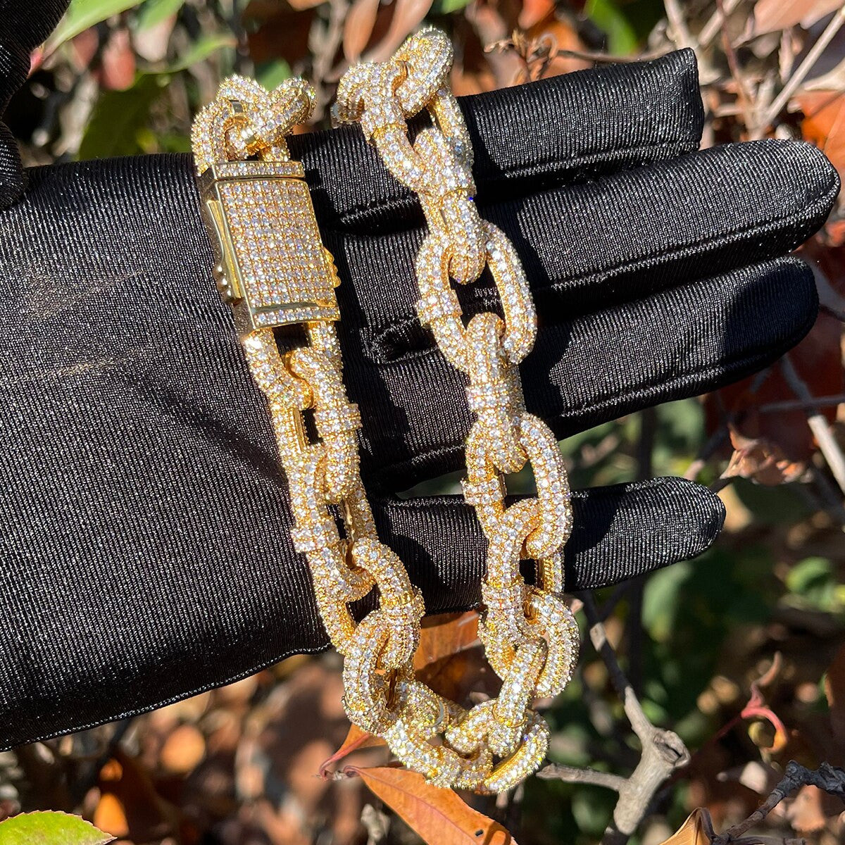 The Boss Hog | Mens 24k 925 Silver Rose Gold Flooded Ice Hip Hop Street Wear Chain