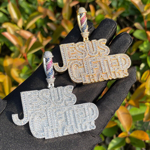 Jesus Gifted Hand | VVS Diamond CZ Baguette Barber Hip Hop Pendant Chain