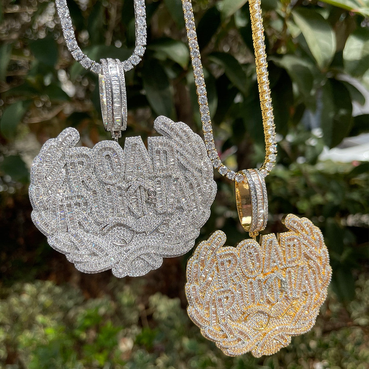 Road Runna | Iced Baguette VVS Diamond CZ Blinged Out Pendant