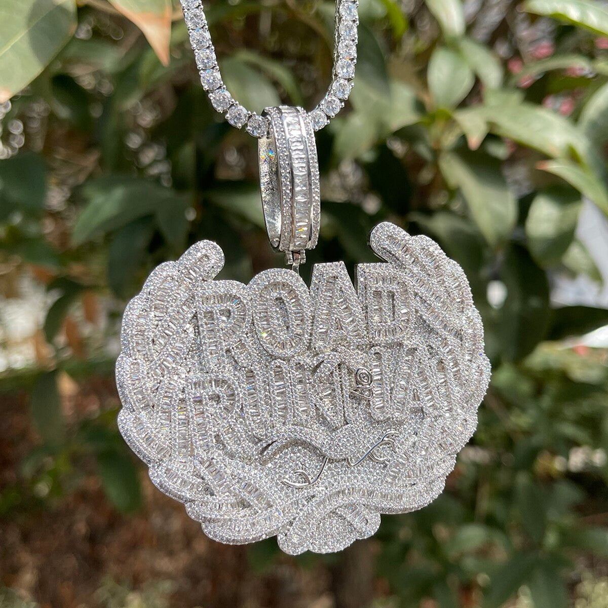 Road Runna | Iced Baguette VVS Diamond CZ Blinged Out Pendant