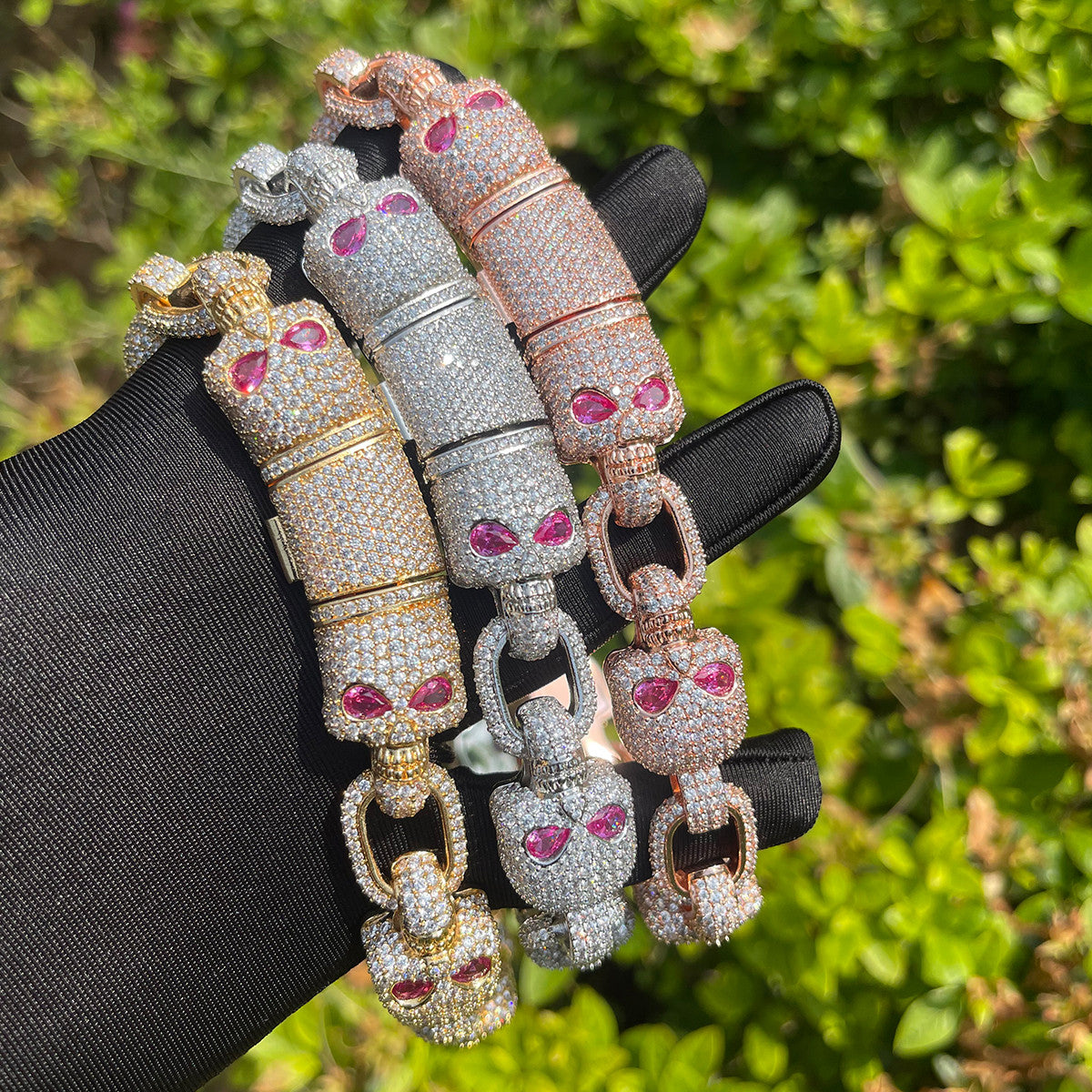 Chilled Skull | Iced 24k Gold 925 Silver Designer Hip Hop Chain Link Necklace