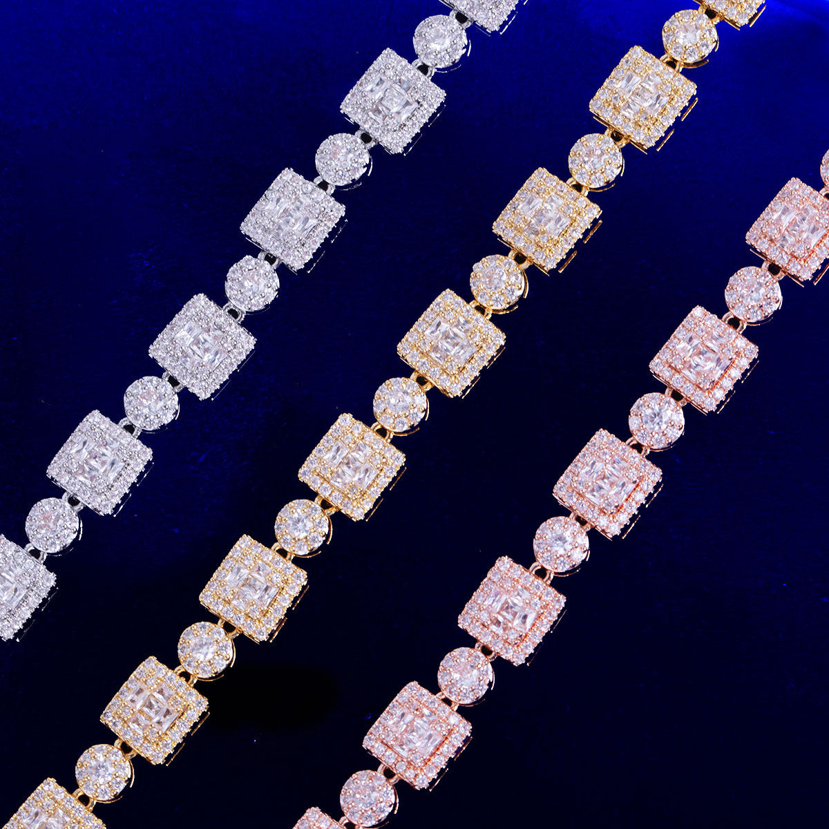 Block Baller | Flooded Ice VVS Diamond CZ Baguette Iced Blinged Out Bracelet