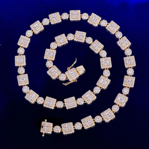 Block Baller | Flooded Ice VVS Diamond CZ Baguette Iced Blinged Out Chain Necklace