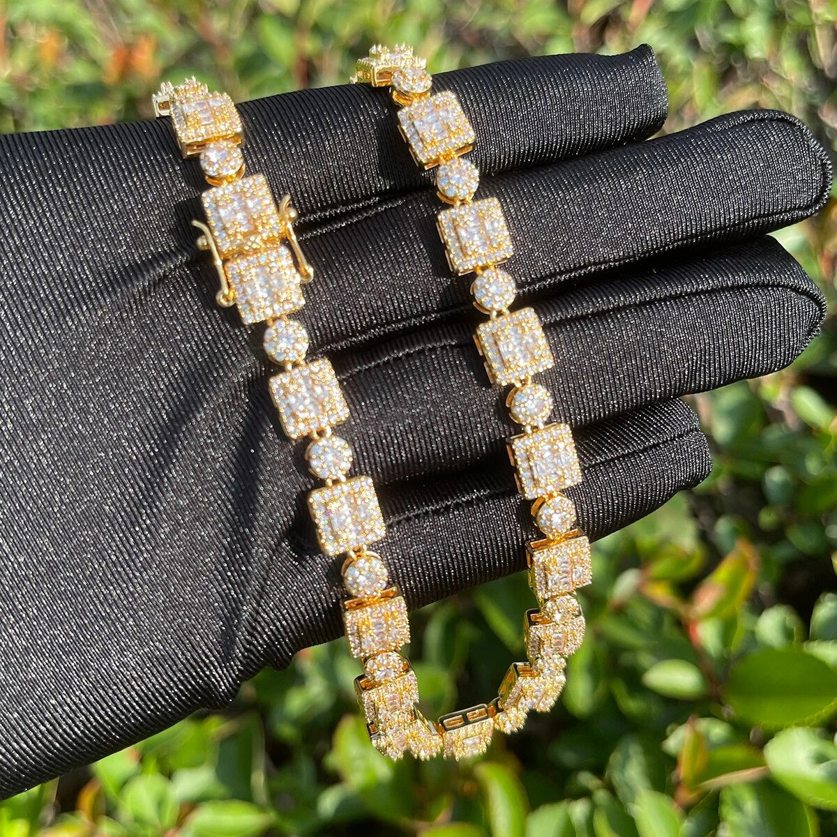 Block Baller | Flooded Ice VVS Diamond CZ Baguette Iced Blinged Out Chain Necklace