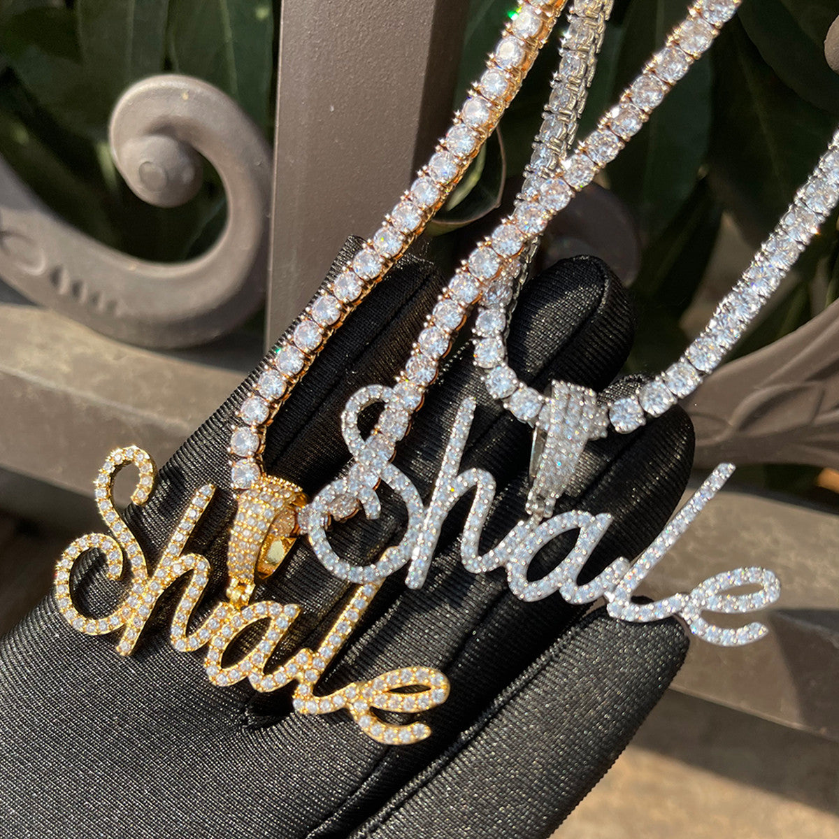 Ladies Fine Print Prong Set Custom Made Sweet Heart Hip Hop Necklace