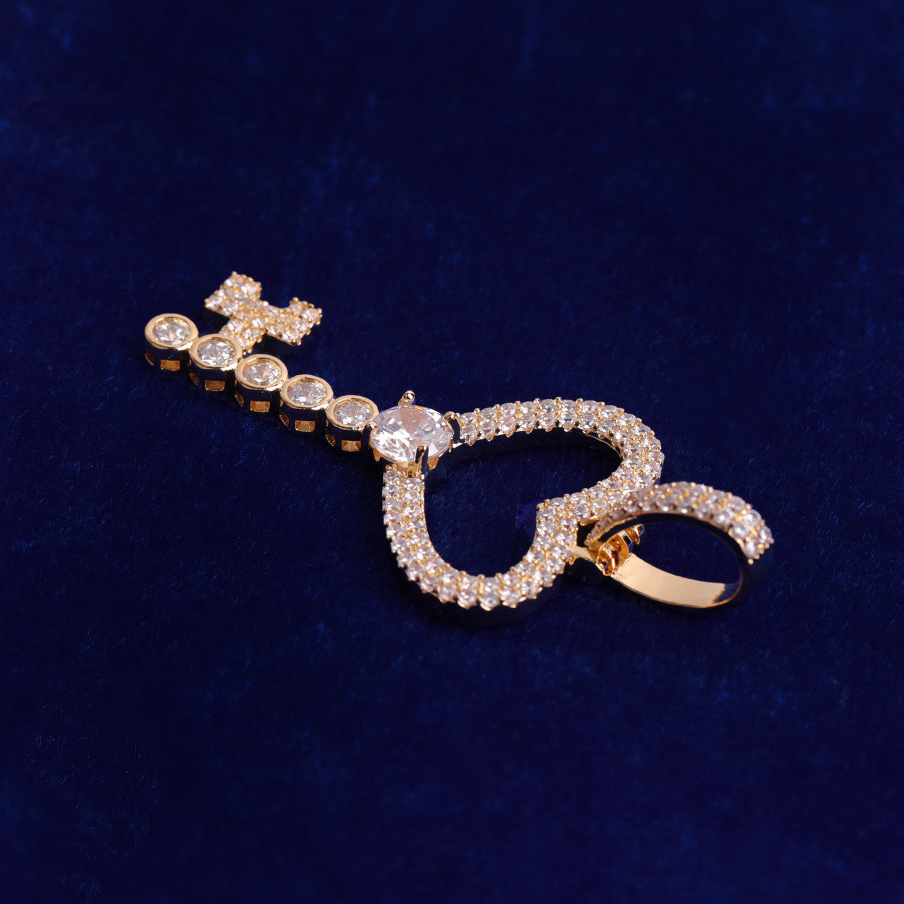 Ladies Bling Bling Key to My Heart Gold Silver Rose Gold Pendant Necklace