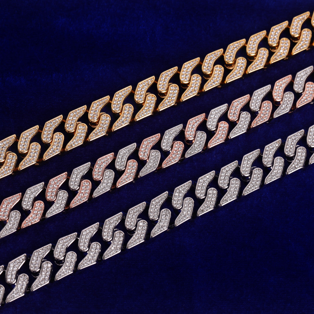 Designers Edge | 20mm Designer Cut Hip Hop Gold Silver Rose Cuban Link Chain