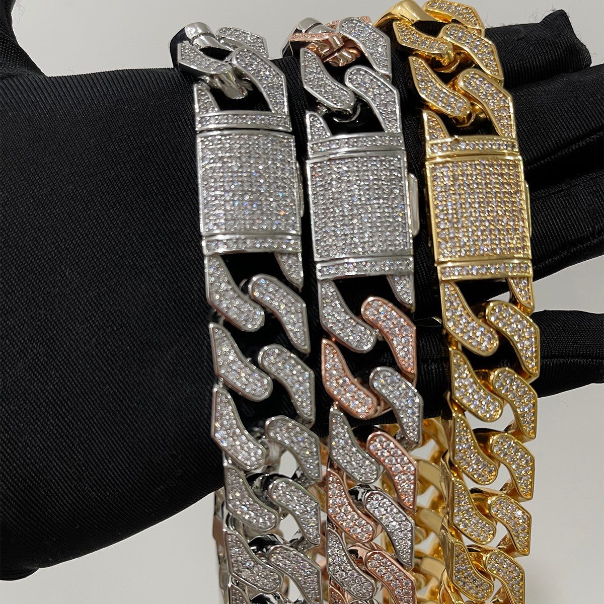 Designers Edge | 20mm Designer Cut Hip Hop Gold Silver Rose Cuban Link Chain