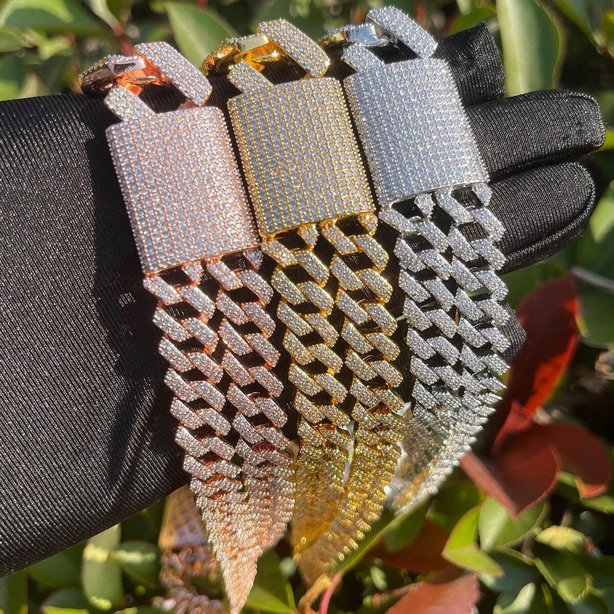 アクセサリー VVs The Double Stack | Designer VVS Diamond CZ 20mm Cuban Link Hip Hop