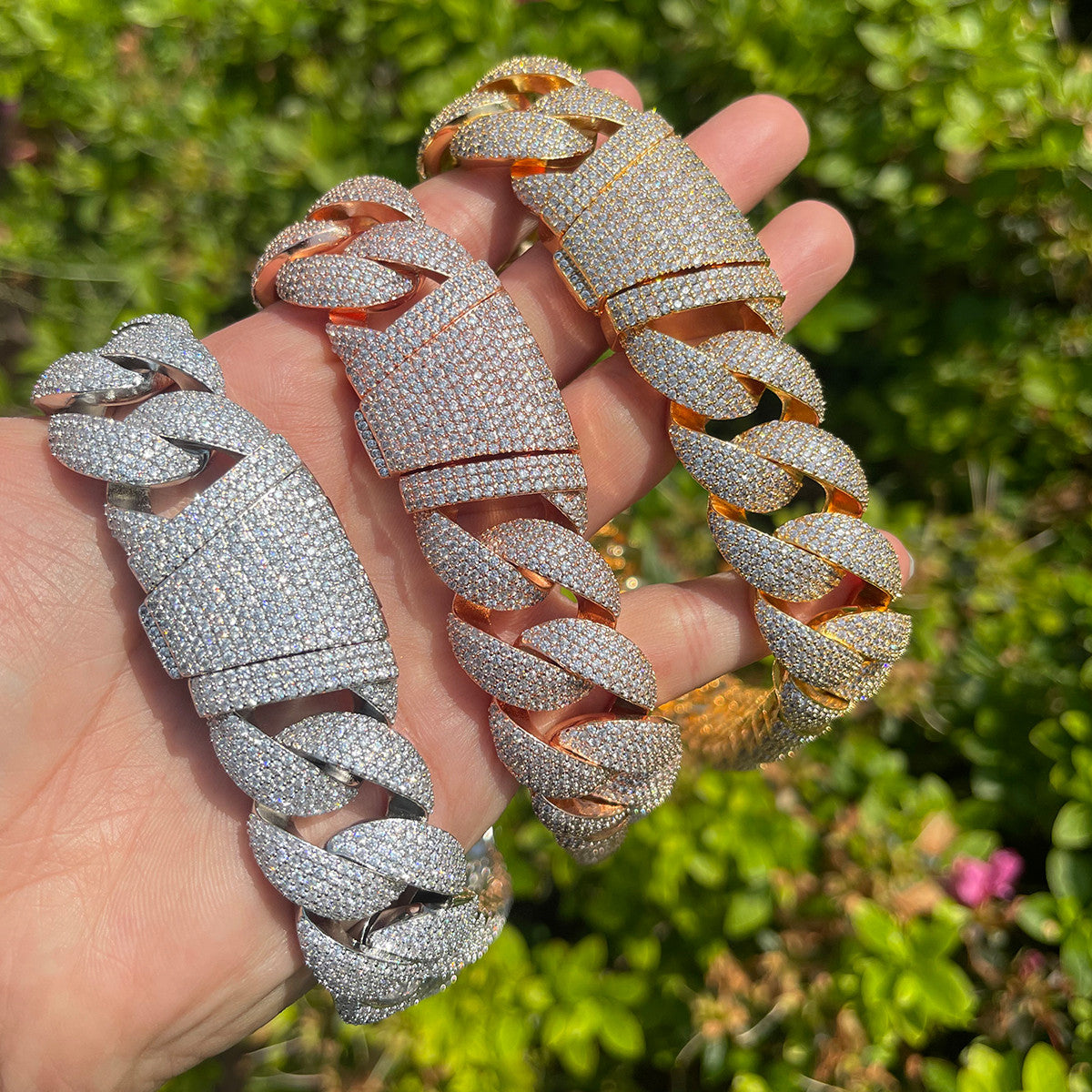 CubicCurb | Iced Blinged Out 3D Curb Cuban Link Hop Hop Chain Necklace