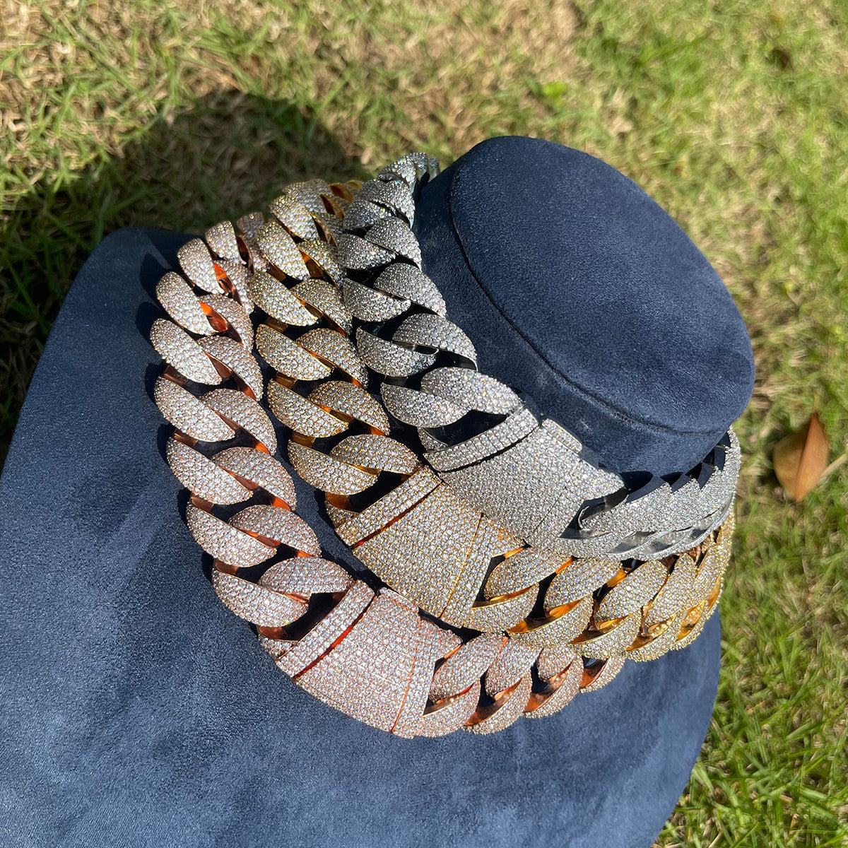 CubicCurb | Iced Blinged Out 3D Curb Cuban Link Hop Hop Chain Necklace