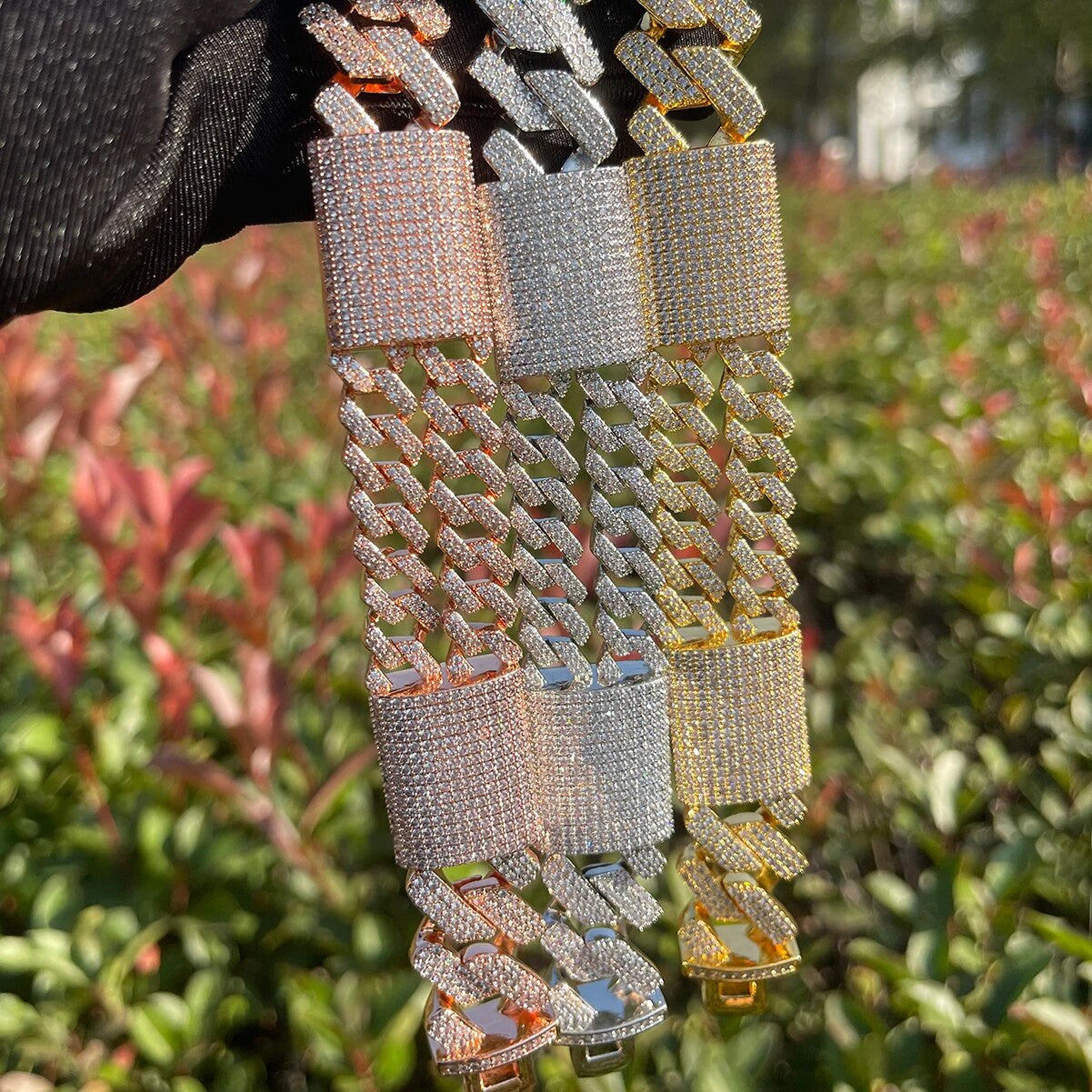 Double Stack | Designer VVS Diamond CZ 20mm Cuban Link Hip Hop Bracelets