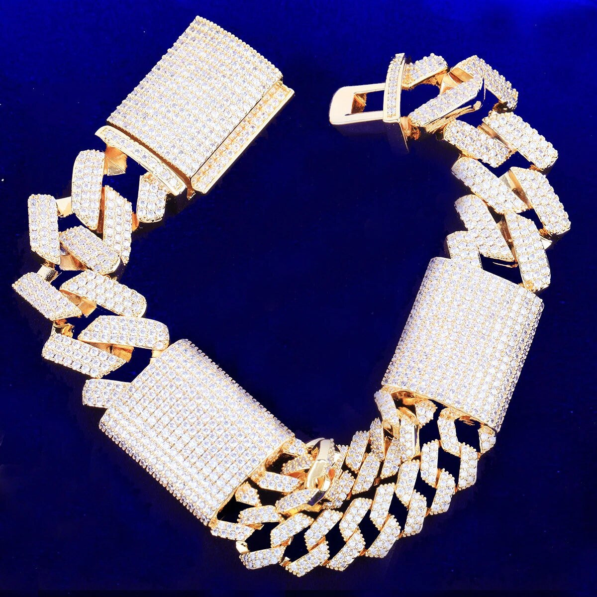 Double Stack | Designer VVS Diamond CZ 20mm Cuban Link Hip Hop Bracelets
