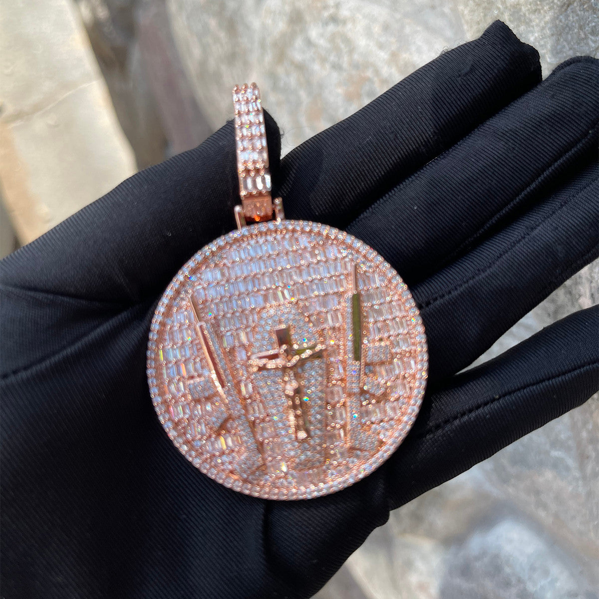 The Ultimate Weapon | 24K God Of Protection Jesus Piece Hip Hop Baguette Pendant