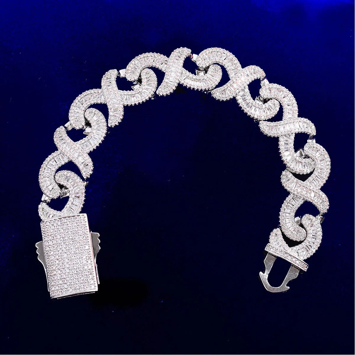 Iced Infinity | Mens VVS Diamond CZ Blinged Out Baguette Hip Hop Bracelets