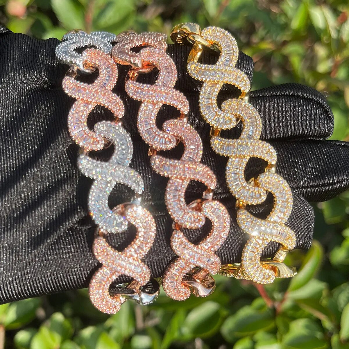 Iced Infinity | Mens VVS Diamond CZ Blinged Out Baguette Hip Hop Bracelets