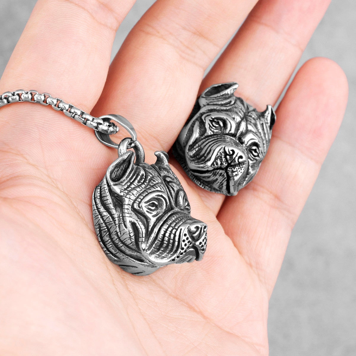 Bull Dog | No Fade 316L Stainless Steel Hip Hop Pendant Chain Necklaces