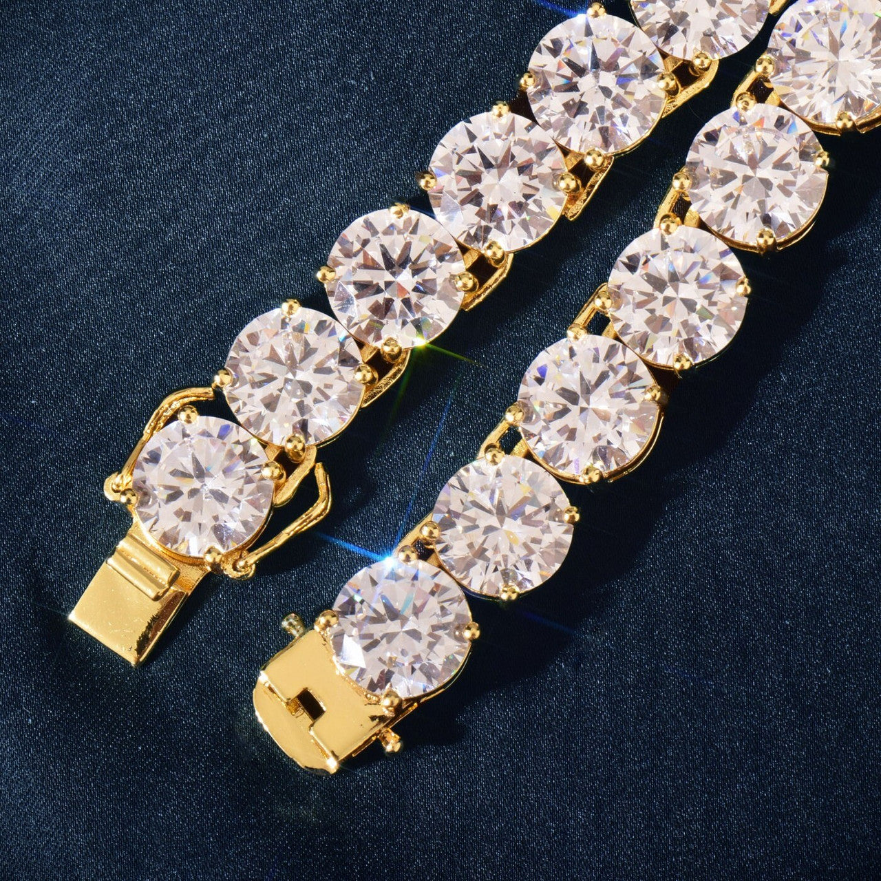 Flooded Ice 3mm - 10mm 4 Prong Set One Row 3A Stone Tennis Chain Necklace