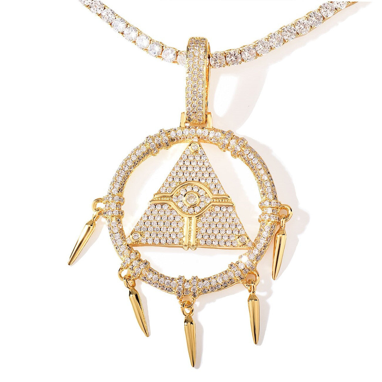 Millennium Wisdom Wheel | Pyramid All Seeing Eye Hip Hop Pendant