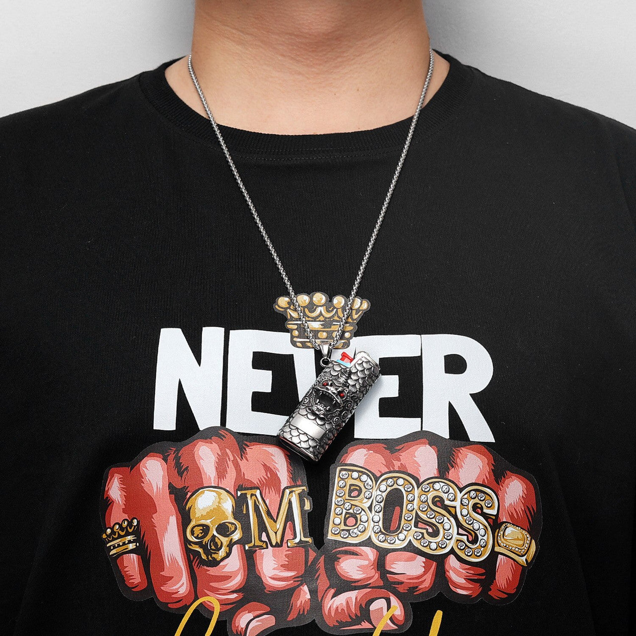 Chinese Unicorn | Solid Stainless Steel Lighter Case Street Wear Hip Hop Chain