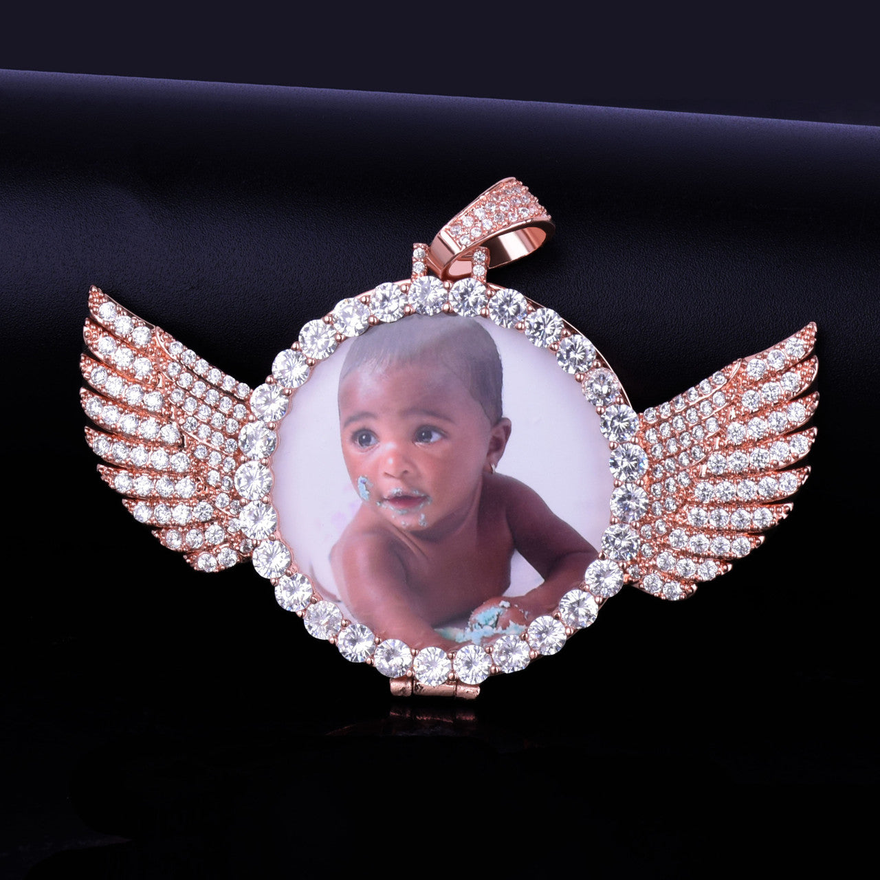 Wings of Angels | VVS Diamond CZ 18k Gold Custom Photo Hip Hop Chain Necklace
