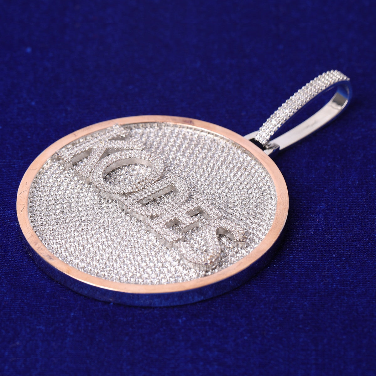 IceBound | Flooded Ice Custom Circle Nameplate VVS Diamond CZ Hip Hop Pendant