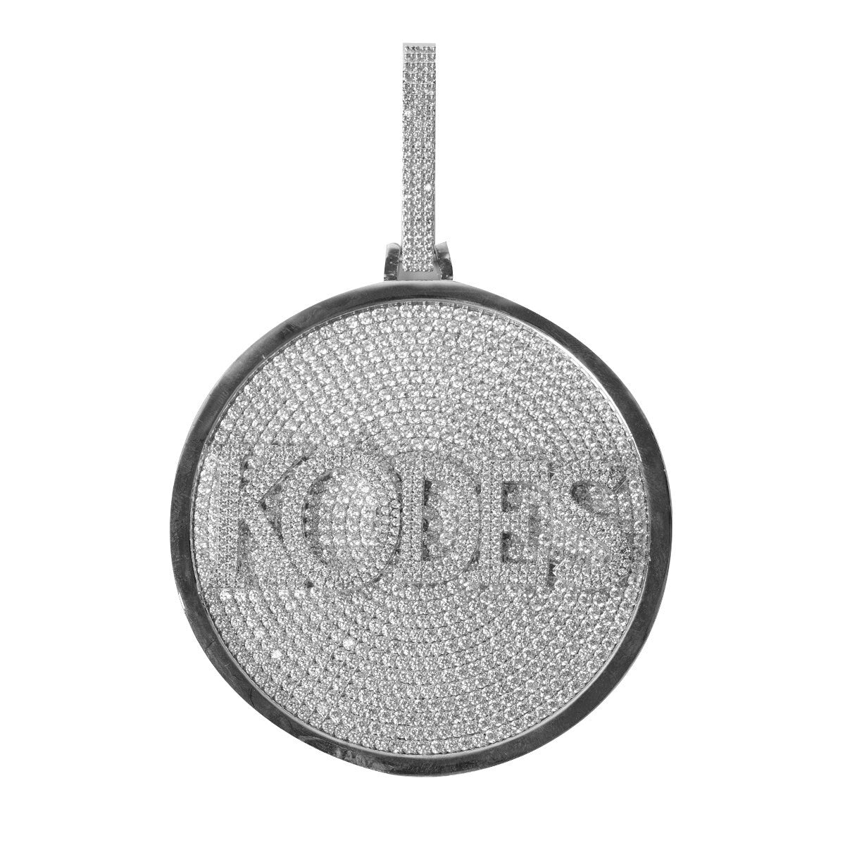 IceBound | Flooded Ice Custom Circle Nameplate VVS Diamond CZ Hip Hop Pendant