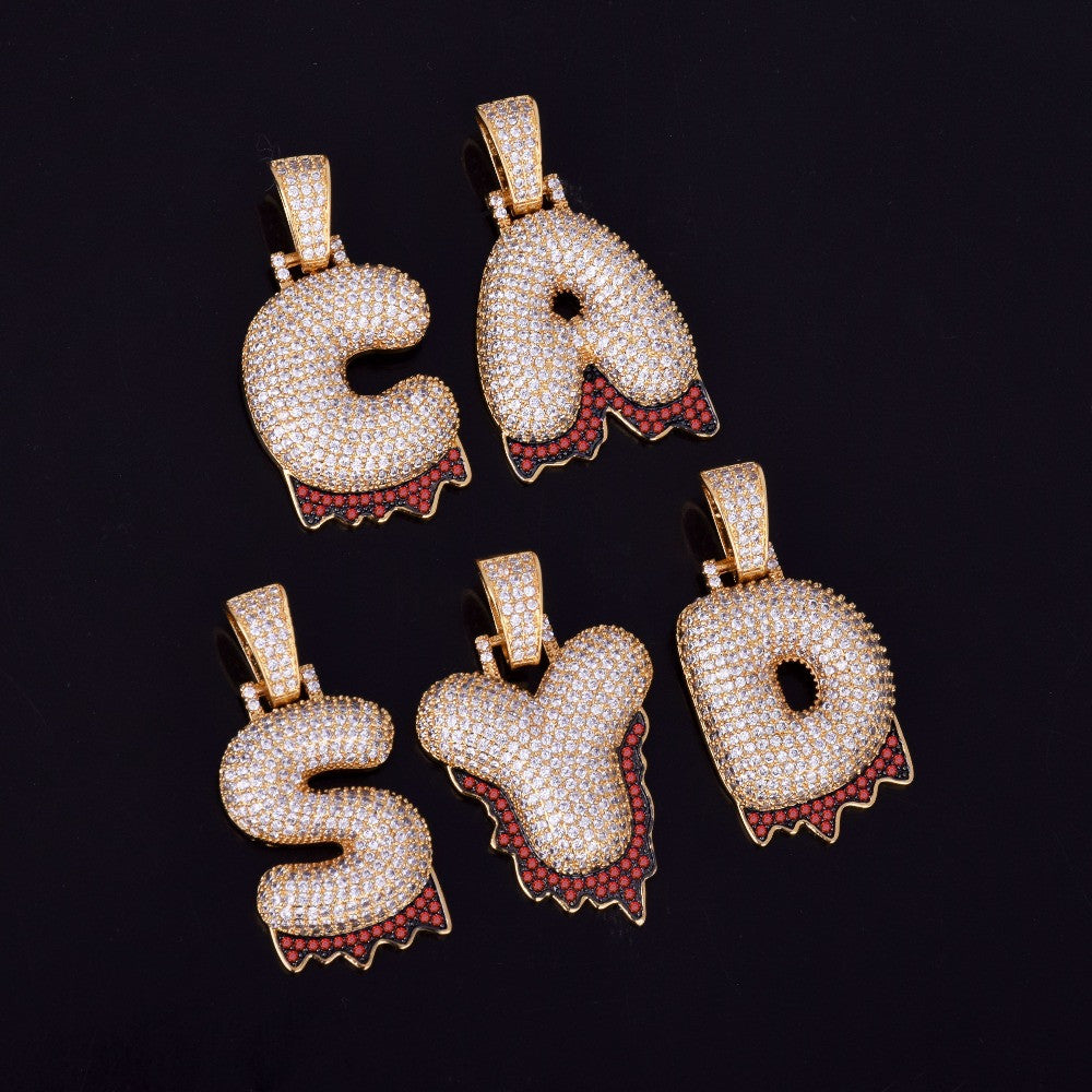Bubble Graffiti Letters Hip Hop Chain