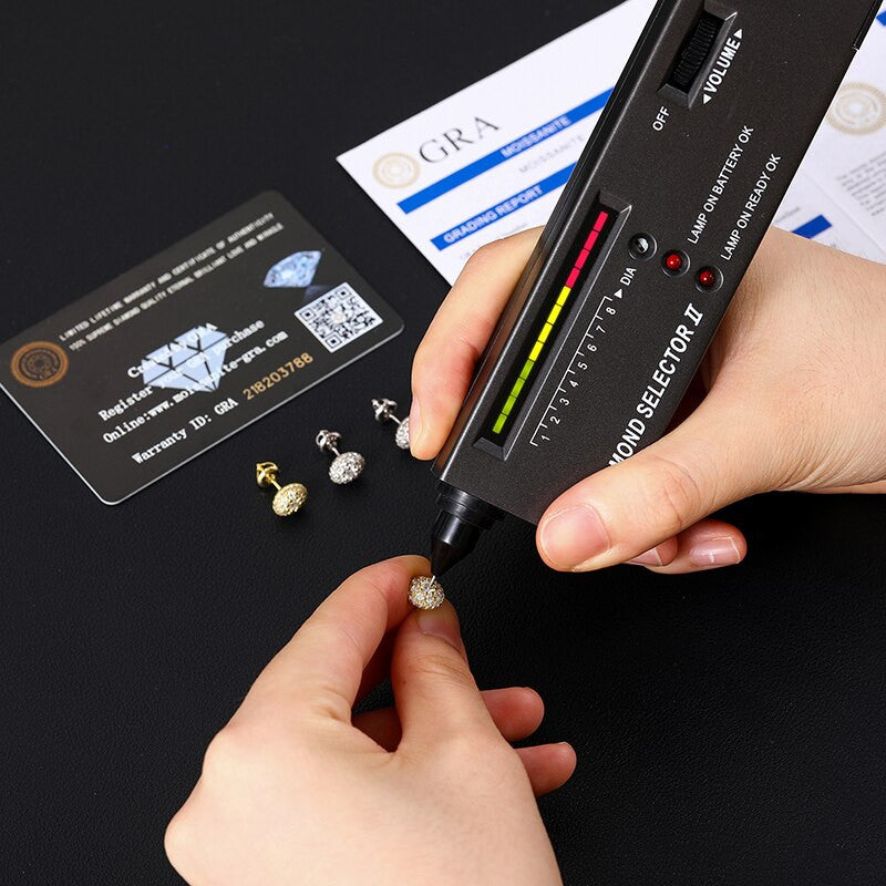 Iced Blinged Out VVS Genuine Diamond Disc Solid 925 Silver Stud Hip Hop Earrings