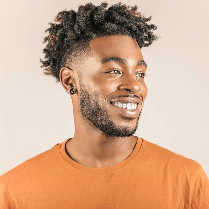 Solid Sterling Silver VVS Diamond Black White Yin Yang Tear Drop Designer Earrings