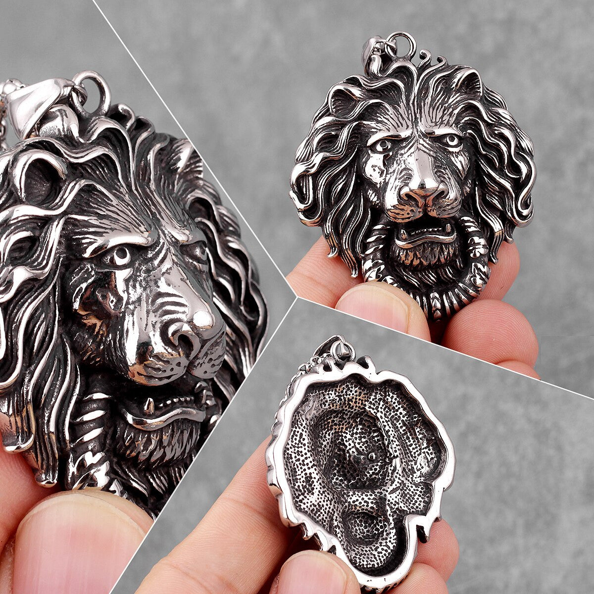 Home Of The Alpha No Fade Stainless Steel Lion King Street Wear Pendant Chain