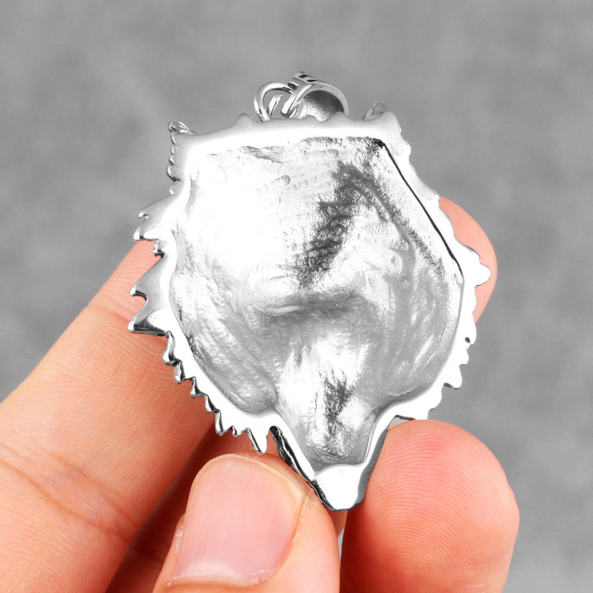 Mens Alpha Male White Wolf No Fade 316L Stainless Steel Street Wear Pendant