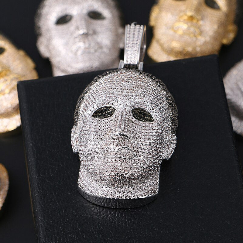 Mens Iced Michael Myers Mask Hip Hop Chain Pendant