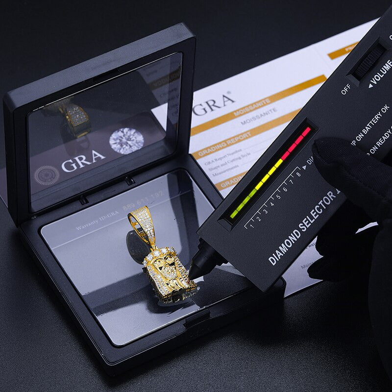 Fully Iced Blinged Out Jesus Piece Genuine VVS Diamond 925 Solid Hip Hop Pendant