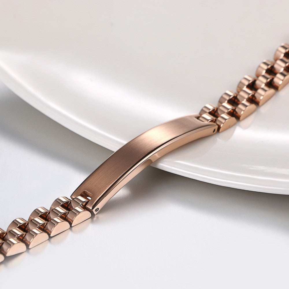 High Quality Couples 2 Piece No Fade Stainless Steel Classic Bracelet Jewelry Sets