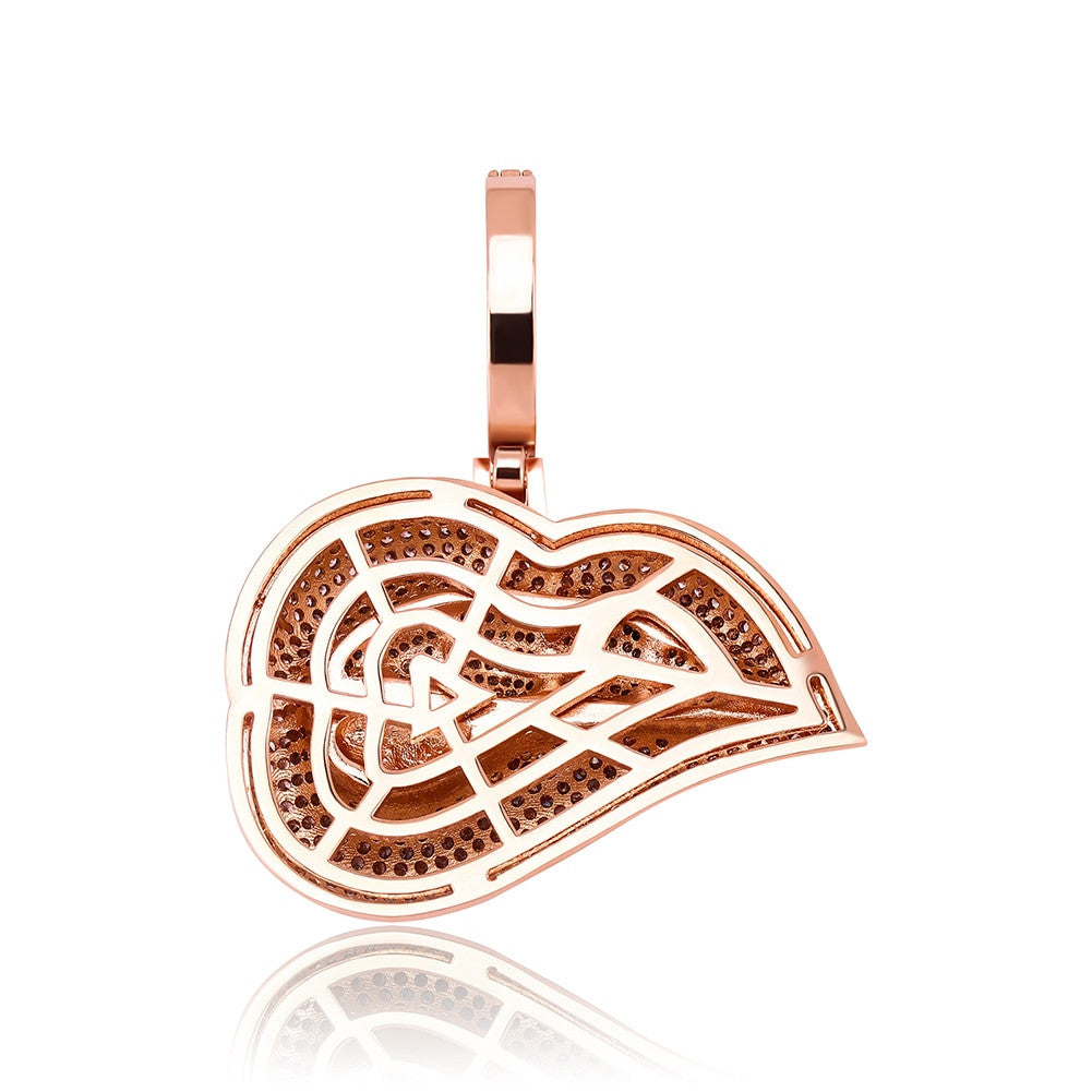 Hip Hop Sexy Ladies Drip Drop Bottom Lip Bite Bling Micro Pave Pendant Chain Necklace