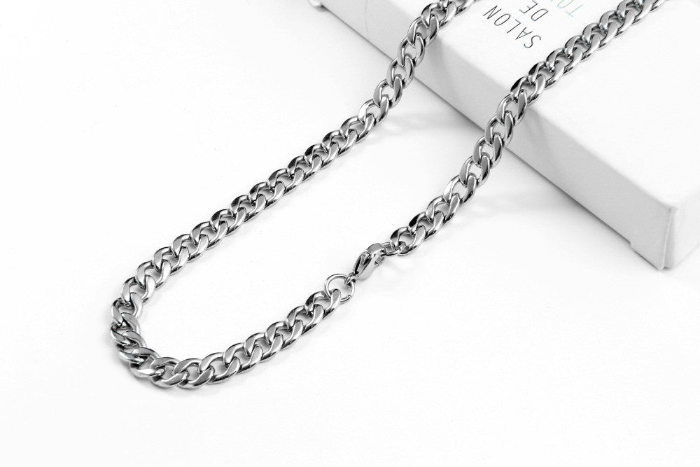 Mens No Fade Stainless Steel Hip Hop Cuban Link 20 Inch Chain Necklace