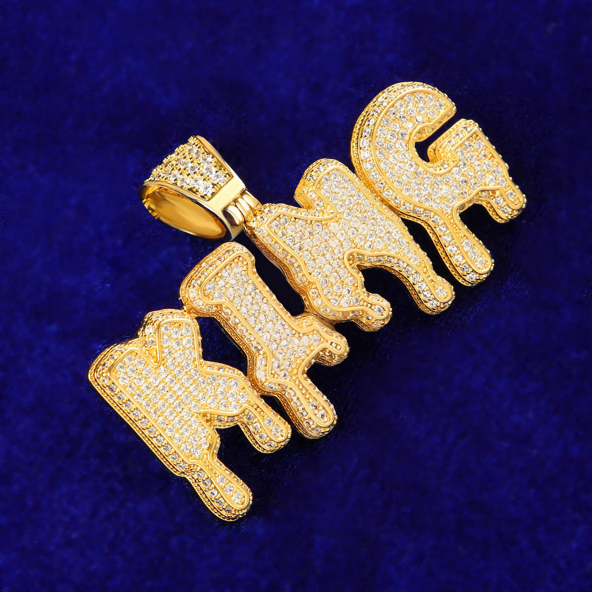 Drip King | Superstar Prong Set Cluster Stone Custom Made Hip Hop Pendant