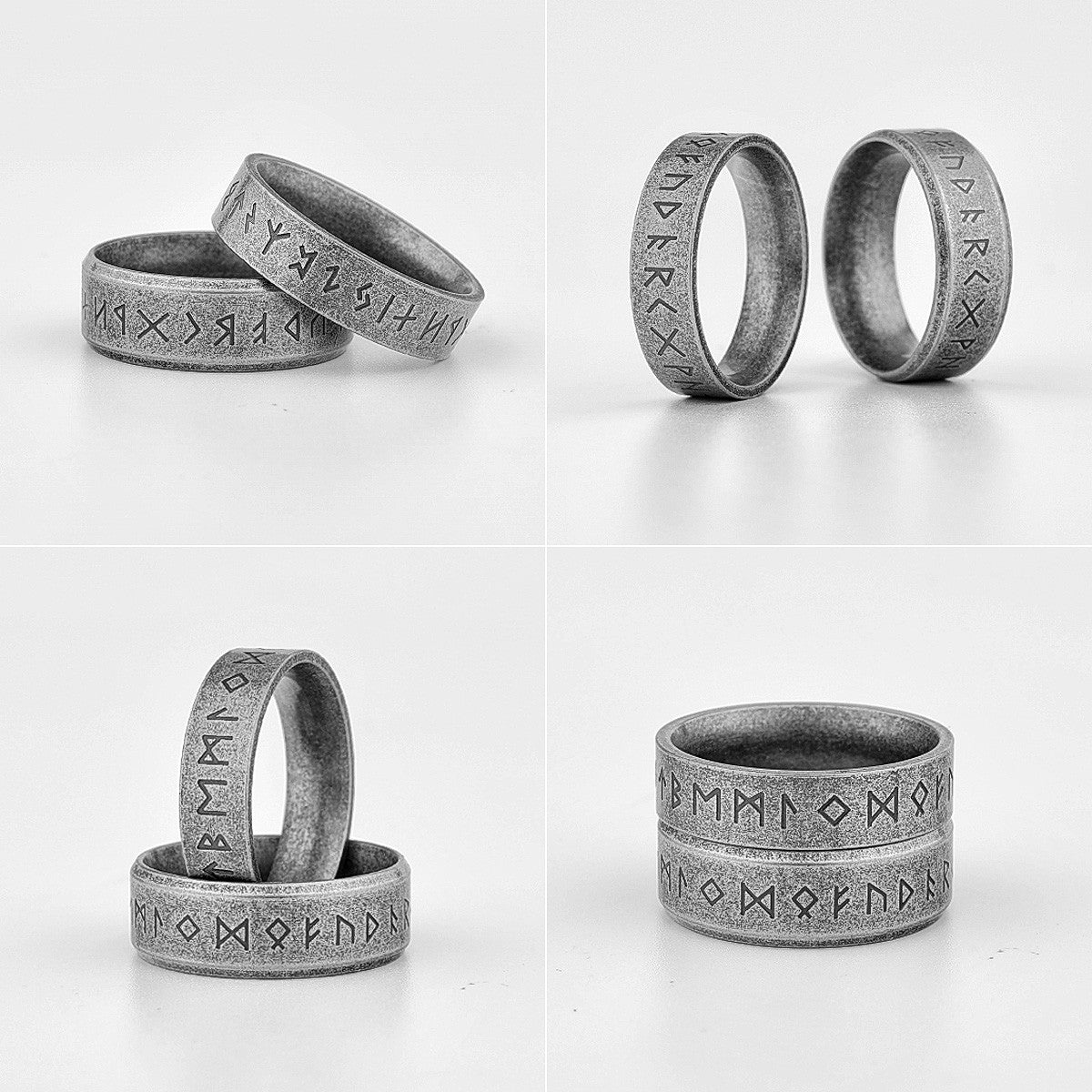 Mens 316L Rugged Look Personality Strong Viking Stainless Steel Street Wear Rings