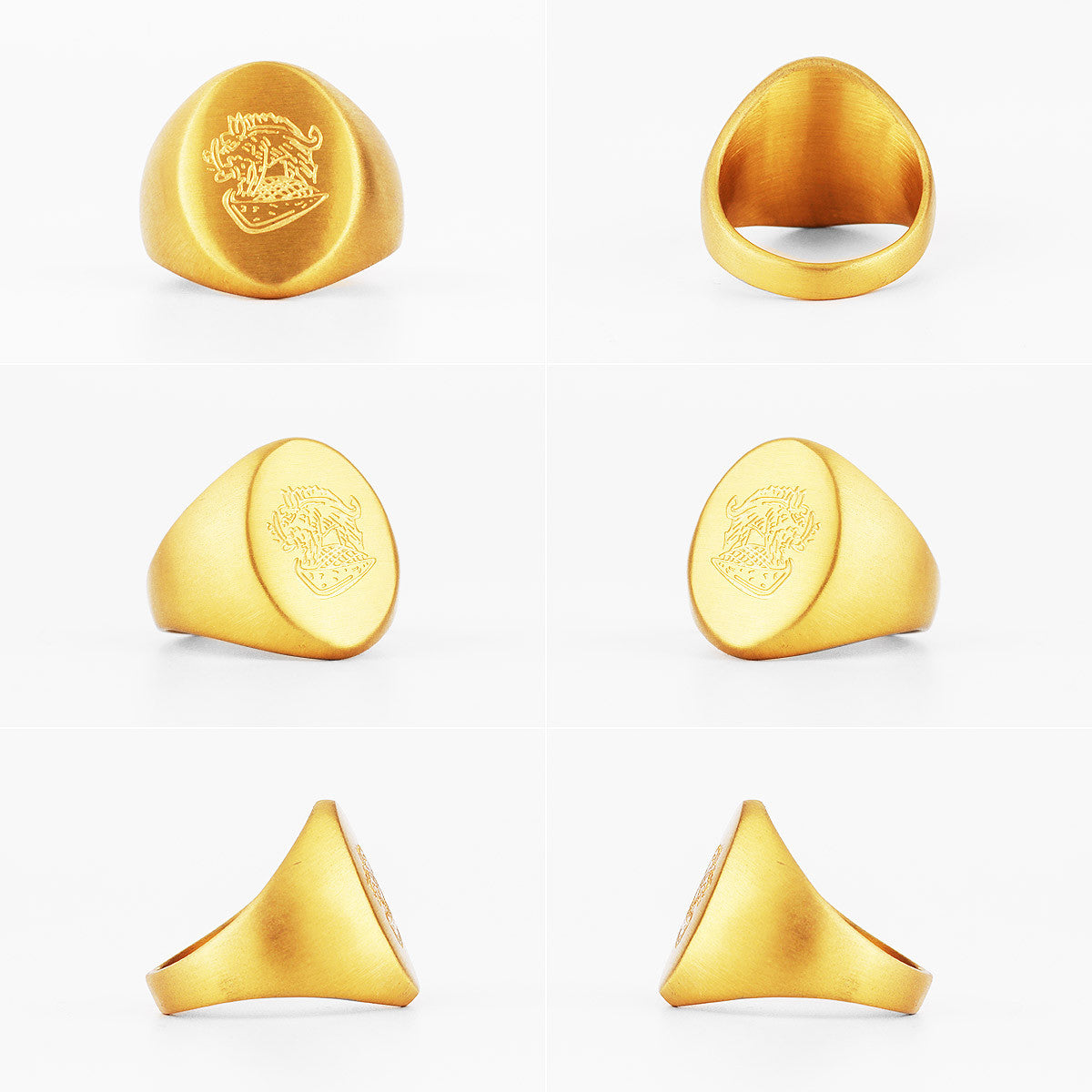 Kingsman | 14k Gold Over No Fade 316L Stainless Steel The Secret Service Ring